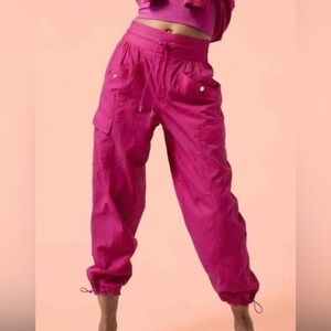 Athleta x Alicia Keys High-Waist Parachute Cargo Pants Size 8 Oversized Baggy